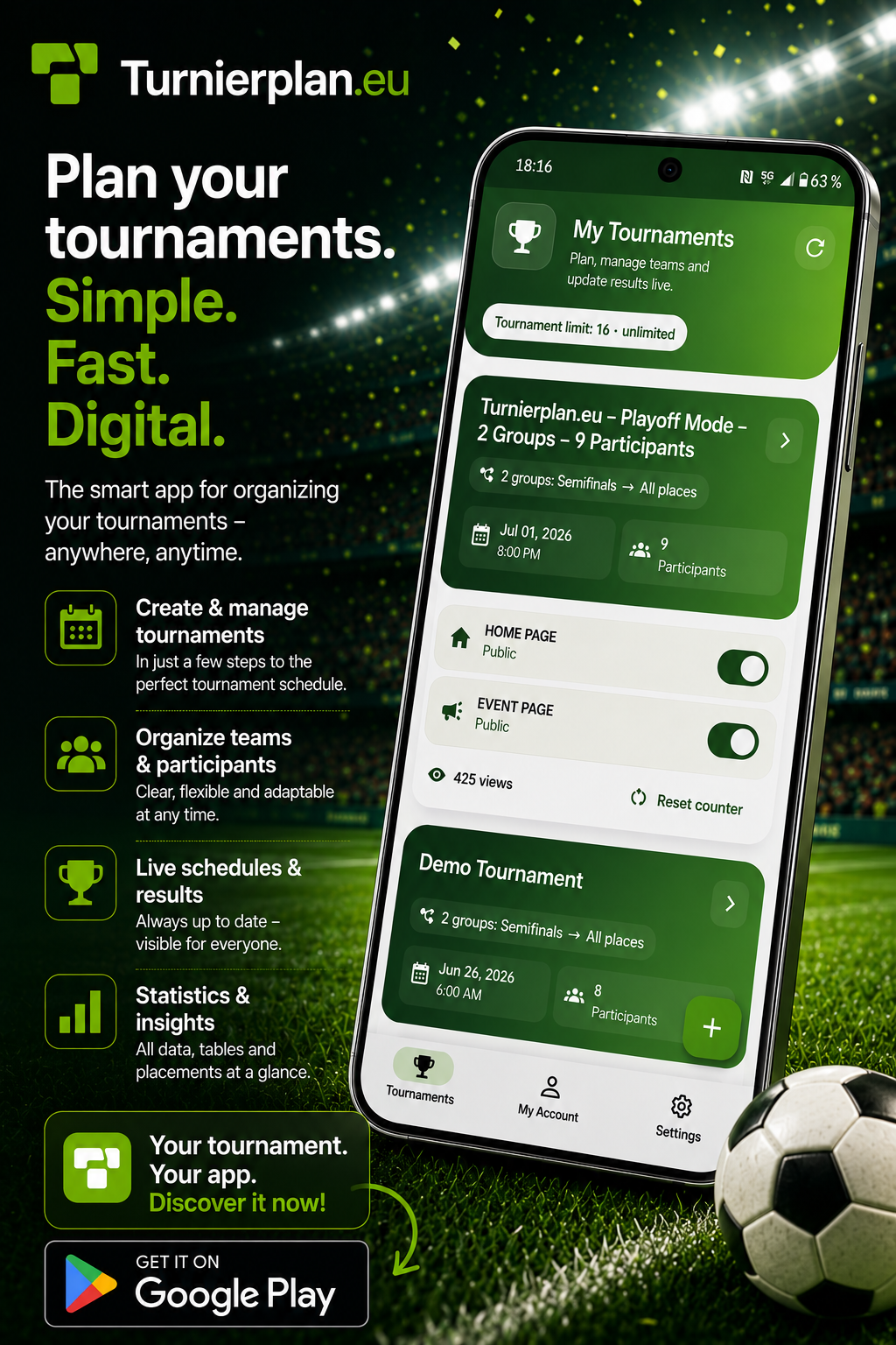 Turnierplan.eu Android app – sign up as a beta tester