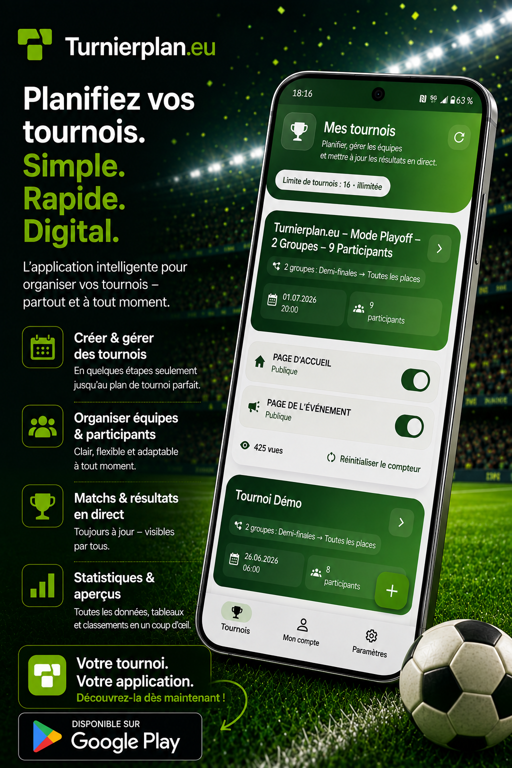 Application Android Turnierplan.eu – devenir bêta-testeur