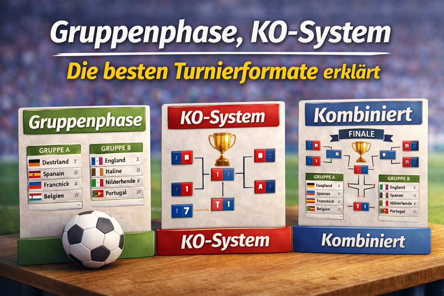 Gruppenphase oder KO-System? Die besten Turnierformate einfach erklärt